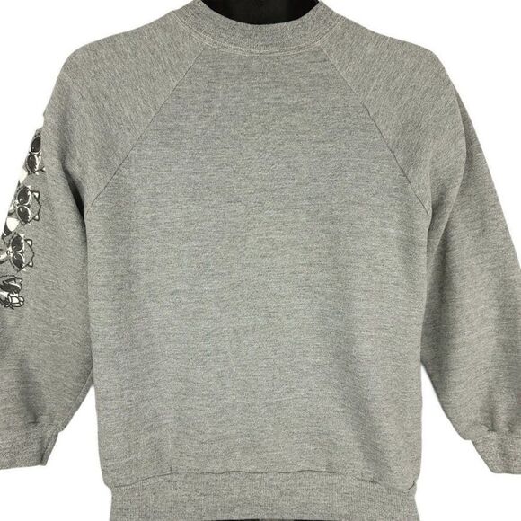 Raccoon Sweatshirt Vintage 80s Trash Panda Bandit Made In USA Mens Size Small - Picture 4 of 6